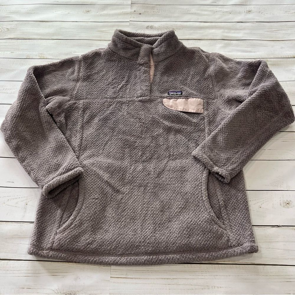 Patagonia Girl's Re-Tool Snap-T Pullover  Smokey Violet - Glaze Purple  Sz XL
